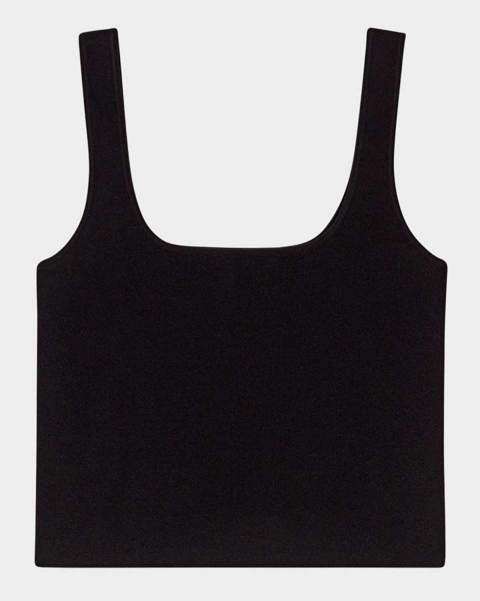 Maclyne Cropped Stretch-Knit Tank Top